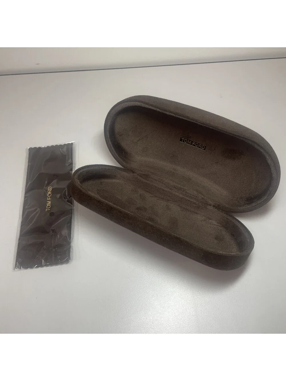 Tom Ford Eyeglasses Sunglasses Case, Box, Cleaning Cloth Brown New Authentic